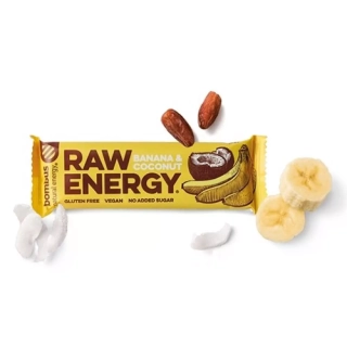 RAW ENERGY ovocná tyčinka s banánem a kokosem, 50g