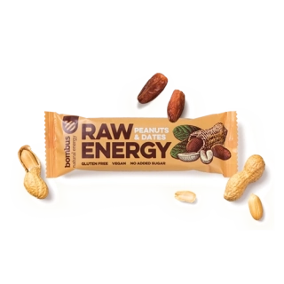 RAW ENERGY ovocná tyčinka s arašídy a datlemi, 50g